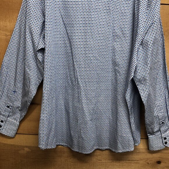 NWT Robert Graham Houndstooth Geometric Long Sleeve Button Down Shirt Mens 4XL - Picture 10 of 10